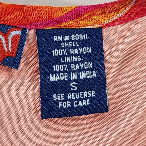 Phool Women's Paradise Tiered Maxi Dress Summer Hawaiian Beach- S - Picture 4 of 9